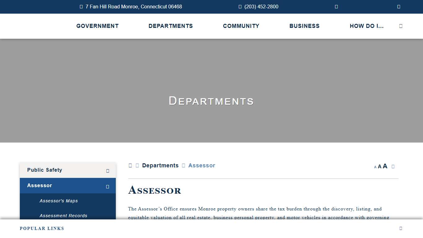 Town of Monroe - Assessor